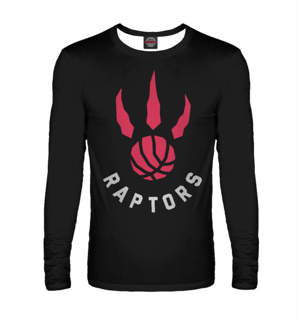 Мужской лонгслив с изображением Toronto Raptors цвета Белый