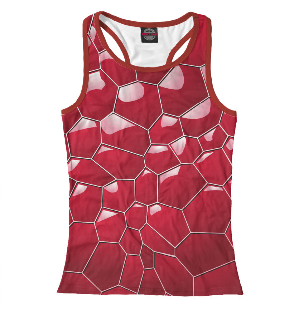 Женская майка-борцовка с изображением Соты 3D цвета Белый