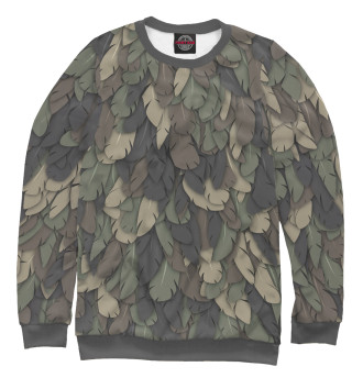 Женский Свитшот Камуфляж с перьями