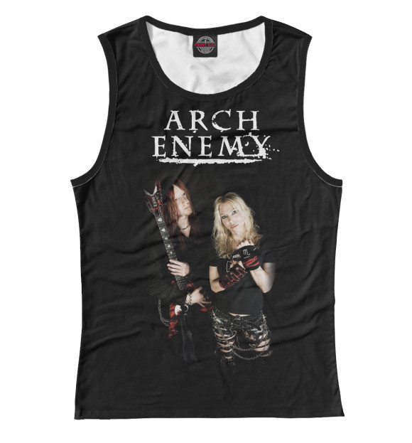Майка для девочки с изображением Michael Amott and Angela Gossow цвета Белый