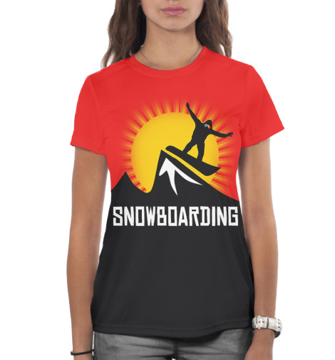 

Футболки Print Bar, Белый, Сноубординг