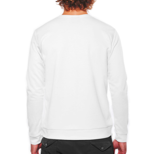 Мужской свитшот с изображением Москва цвета Белый