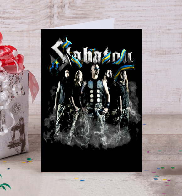 Открытка с изображением Sabaton цвета Белый