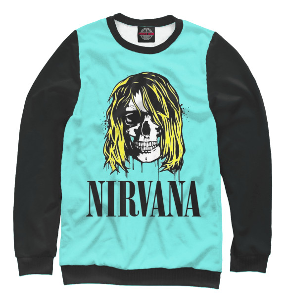 Женский свитшот с изображением Nirvana цвета Белый