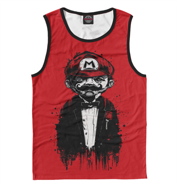 Мужская майка с изображением Father Super Mario цвета Белый