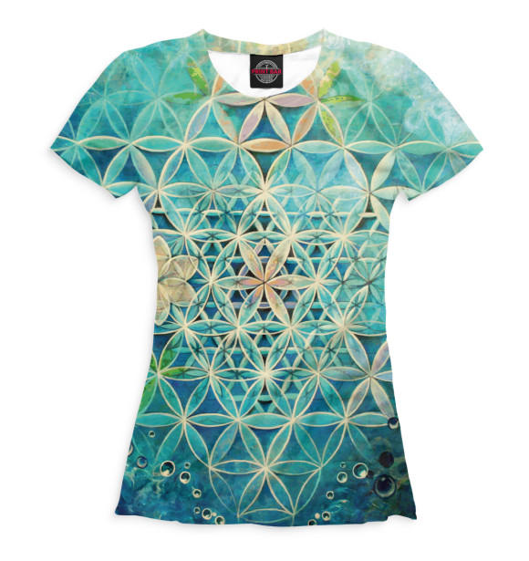 Футболка для девочек с изображением Psychedelic цвета Белый