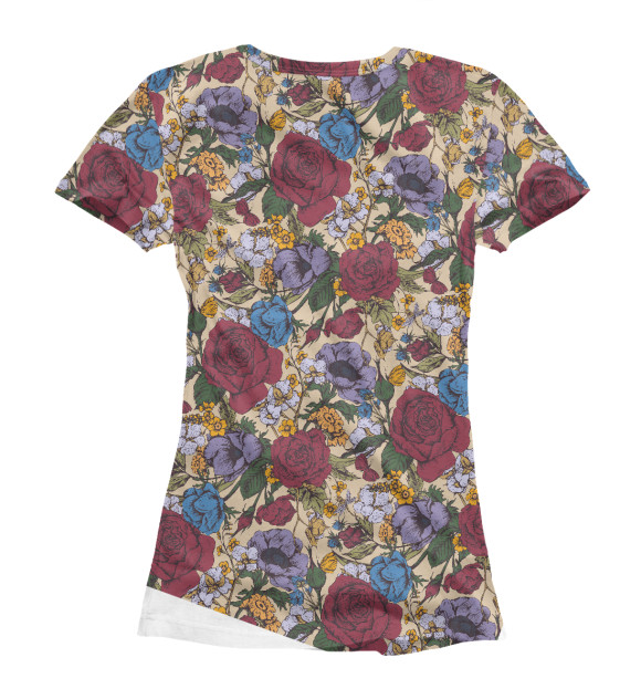 Женская футболка с изображением Буйство красок цвета Белый