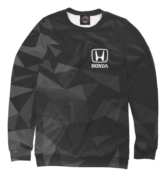 Свитшот для девочек с изображением HONDA ХОНДА СПОРТ цвета Белый