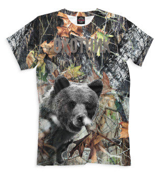 Мужская футболка Камуфляж медведь