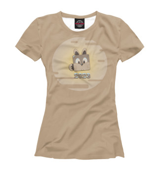 Женская футболка Квадратный кролик 2023