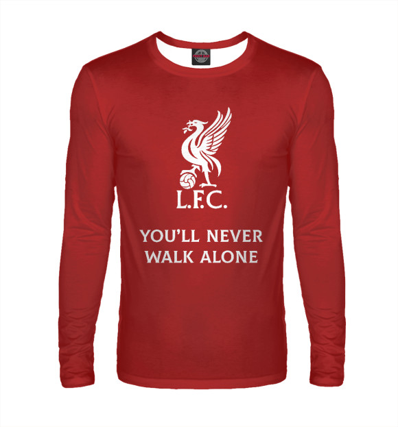 Мужской лонгслив с изображением You'll never walk alone цвета Белый