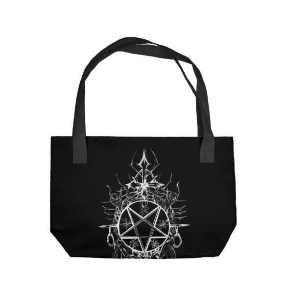 Пляжная сумка с изображением Black Metal цвета 