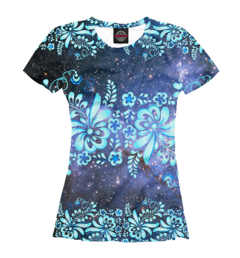 

Футболки Print Bar, Белый, Цветы хохлома