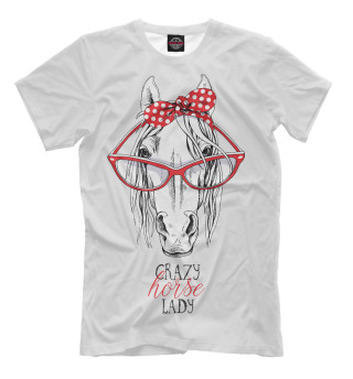 Мужская футболка Crazy horse lady
