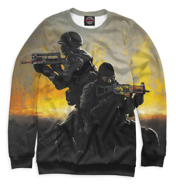 Свитшот для девочек с изображением Counter-Strike цвета Белый