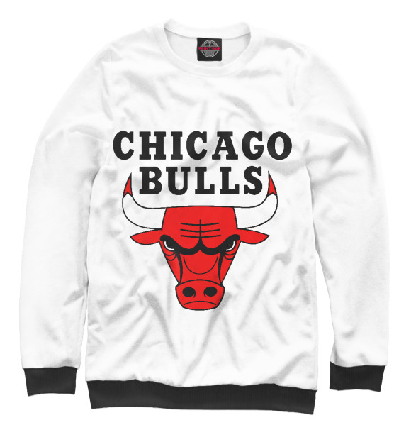 Свитшот для девочек с изображением CHICAGO BULLS цвета Белый