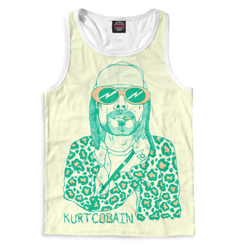 

Майки борцовки Print Bar, Белый, Kurt Cobain