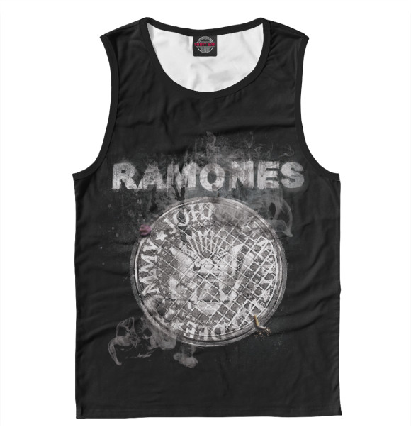Майка для мальчика с притом Ramones цвета Белый Майка для мальчика с изображением Ramones цвета Белый
