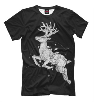 Мужская футболка Geometric dark deer