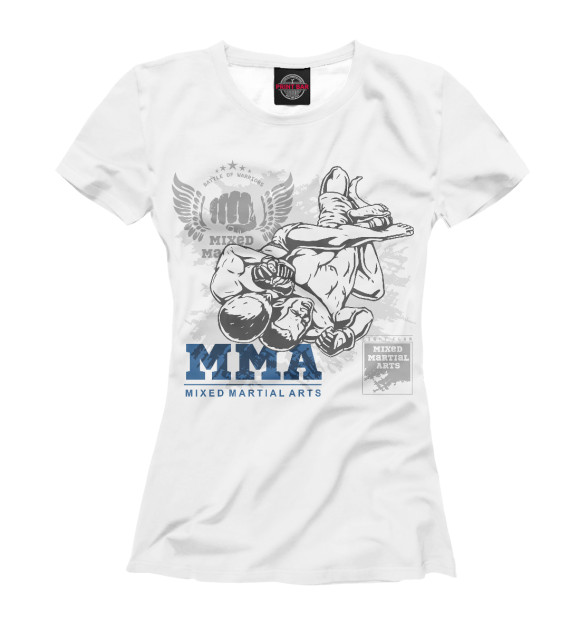 Футболка для девочек с изображением MMA цвета Белый