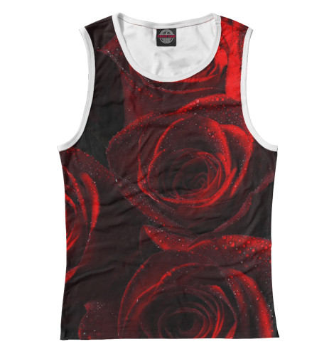 

Майки Print Bar, Белый, Красные розы