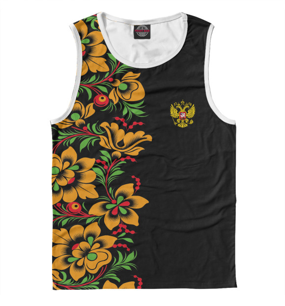 Майка для мальчика с изображением Россия цвета Белый