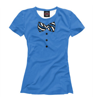 Женская футболка Галстук бабочка винт