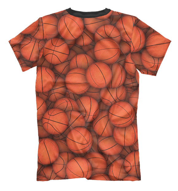 Мужская футболка с изображением Баскетбольные мячи цвета Белый