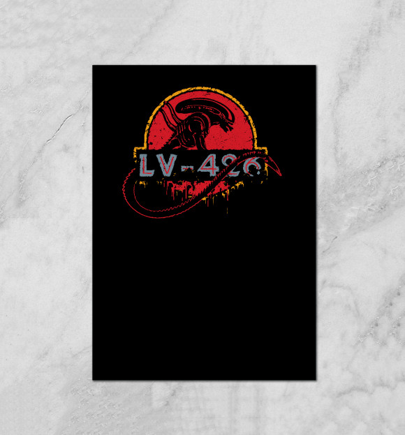 Плакат с изображением LV-426 цвета Белый