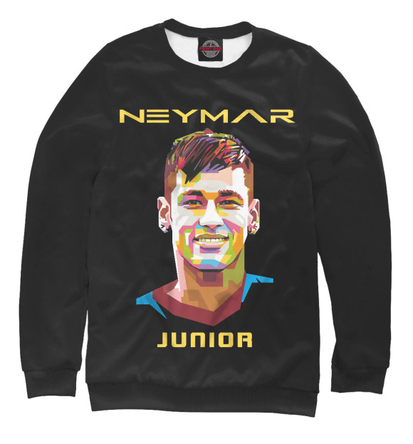 Мужской свитшот с изображением Neymar цвета Белый