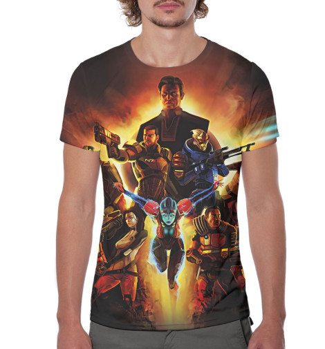 

Футболки Print Bar, Молочно-белый, Mass Effect