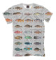 Мужская футболка рыбы на удочку