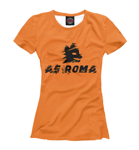 Женская футболка с изображением AS Roma цвета Белый