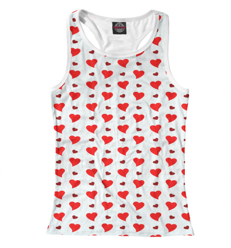 

Майки борцовки Print Bar, Белый, Сердечки