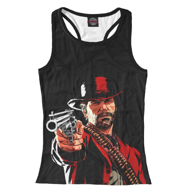 Женская майка-борцовка с притом Red Dead Redemption цвета Белый Женская майка-борцовка с изображением Red Dead Redemption цвета Белый