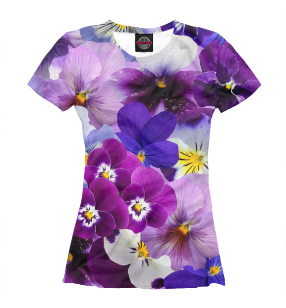 Футболка для девочек с изображением Flowers цвета Белый