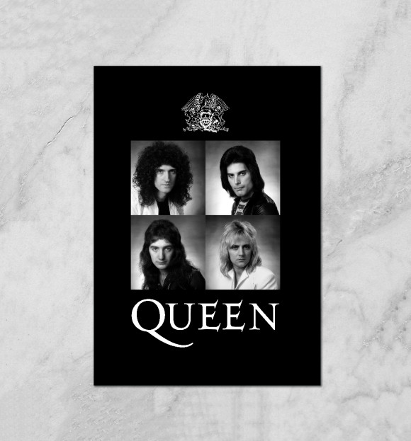 Плакат с притом Queen цвета Белый Плакат с изображением Queen цвета Белый