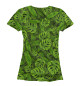 Женская футболка Зеленые тропические листья
