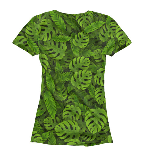 

Футболки Print Bar, Белый, Зеленые тропические листья