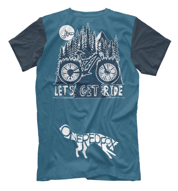 Мужская футболка с изображением Let's Get Ride цвета Белый