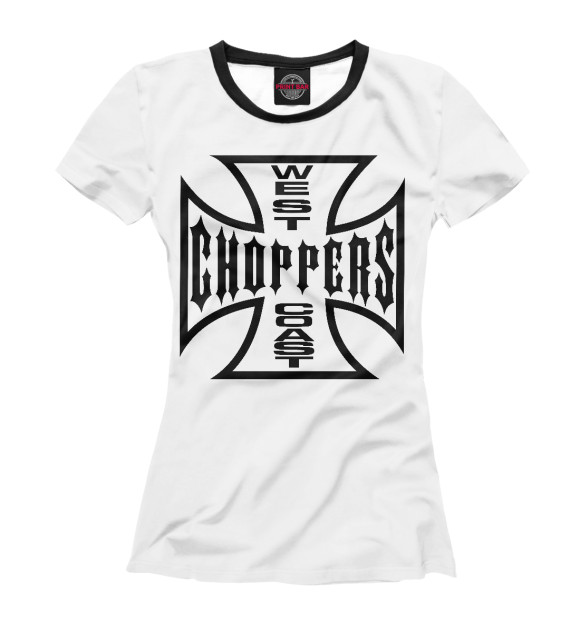 Женская футболка с изображением West Coast Choppers цвета Белый