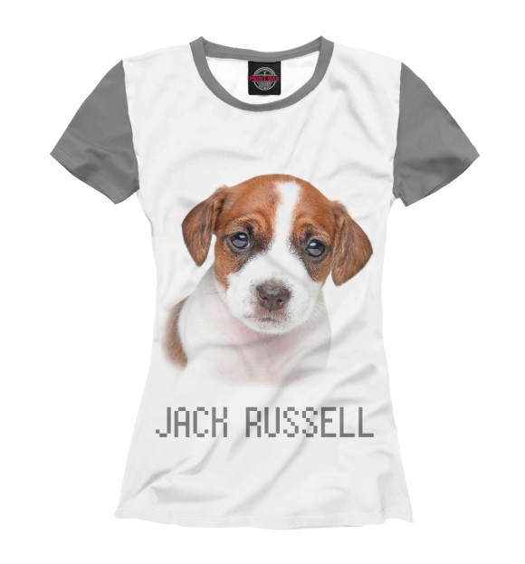 Женская футболка с изображением JACK RUSSELL цвета Белый