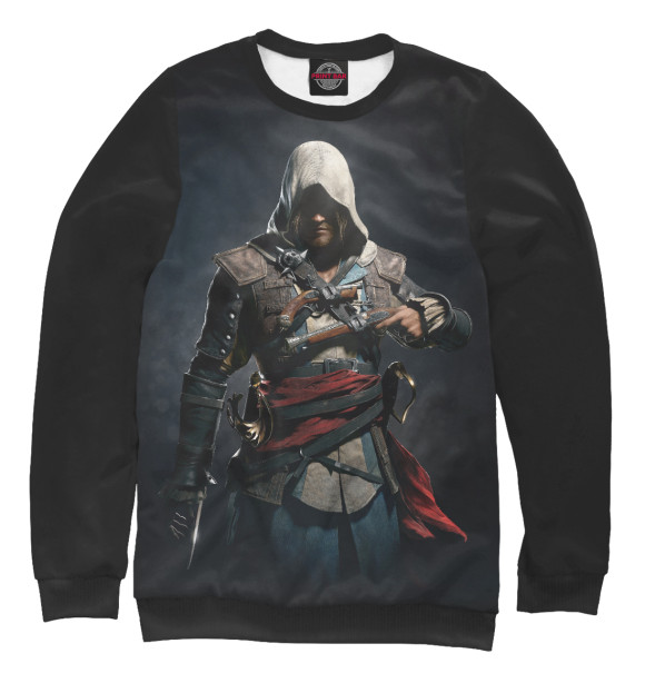 Мужской свитшот с изображением Assassin’s Creed цвета Белый