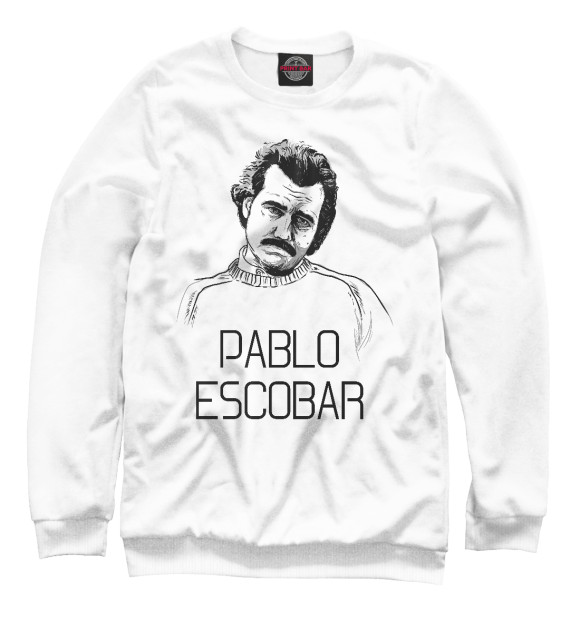 Свитшот для мальчиков с изображением Pablo Escobal цвета Белый