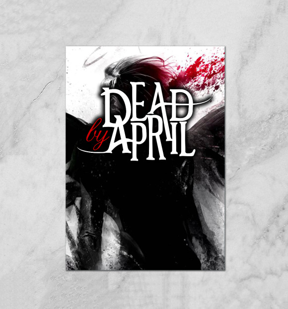 Плакат с притом Dead by April цвета Белый Плакат с изображением Dead by April цвета Белый