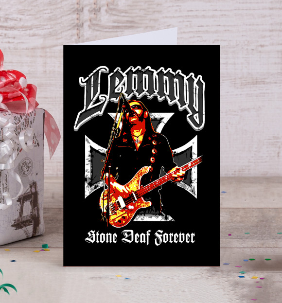 Открытка с изображением Motorhead Lemmy цвета Белый
