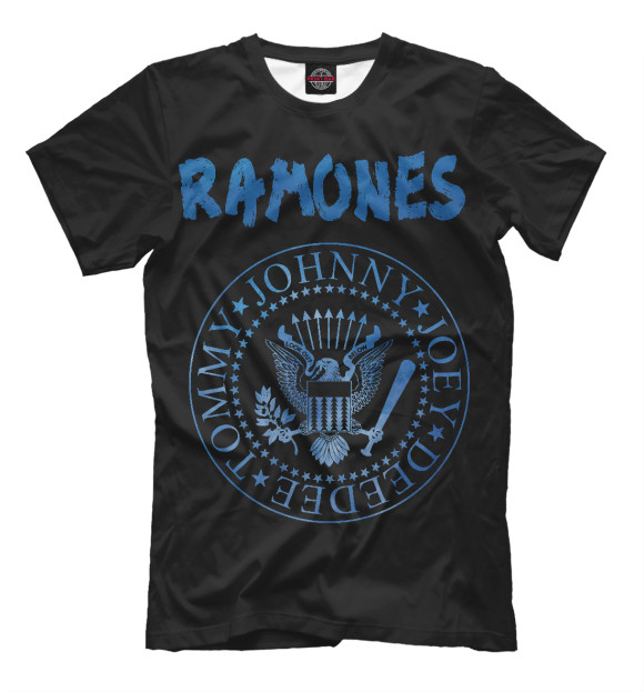 Мужская футболка с изображением Ramones цвета Черный