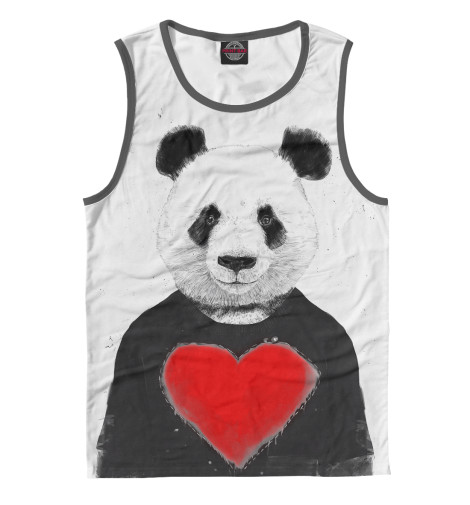 

Майки Print Bar, Белый, Влюбленная панда