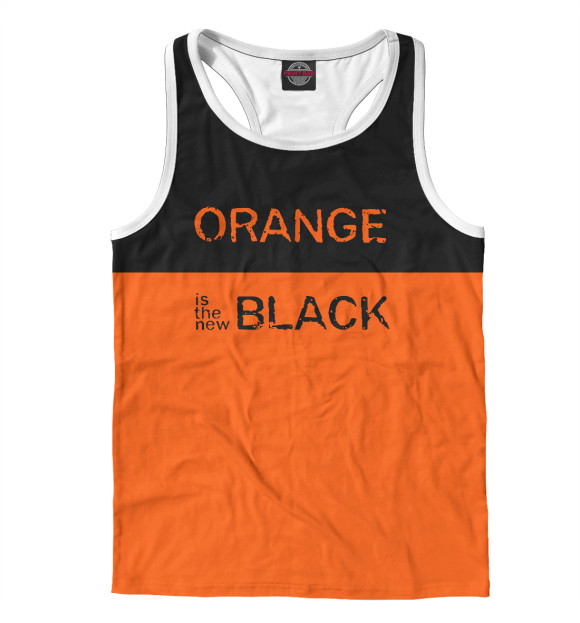 Мужская майка-борцовка с изображением ORANGE IS THE NEW BLACK цвета Белый