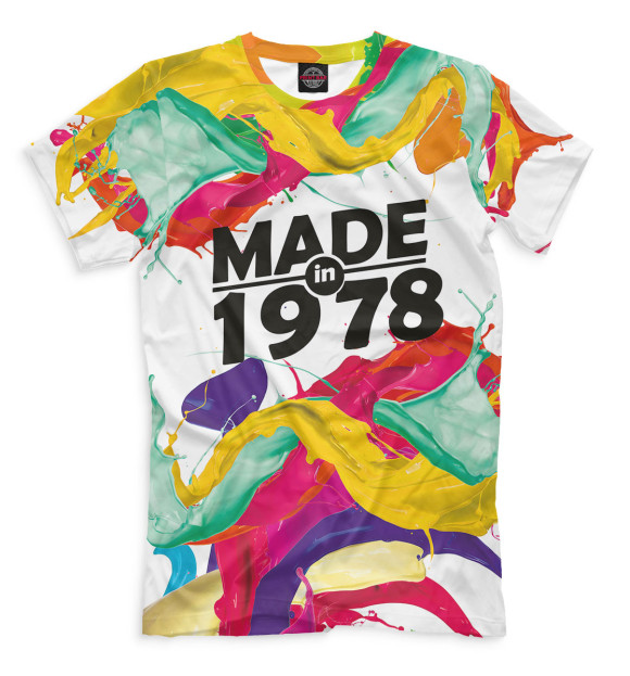 Мужская футболка с изображением Made in 1978 цвета Молочно-белый